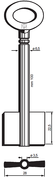 Afbeelding van Silca Dubbelbaardsleutel ijzer 8210