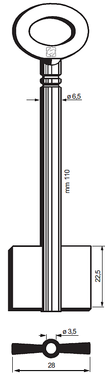 Afbeelding van Silca Dubbelbaardsleutel ijzer 8211/1