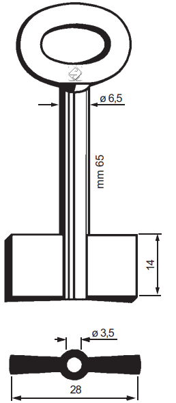 Afbeelding van Silca Dubbelbaardsleutel ijzer 8406