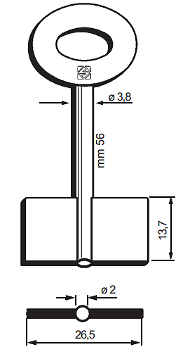 Afbeelding van Silca Dubbelbaardsleutel ijzer 8456