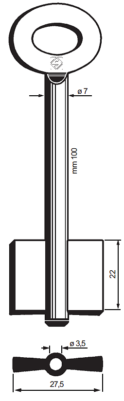 Afbeelding van Silca Dubbelbaardsleutel ijzer 8610