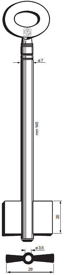 Afbeelding van Silca Dubbelbaardsleutel ijzer 8614