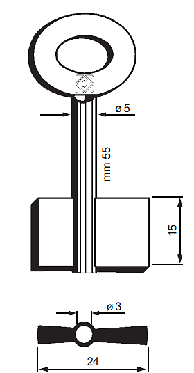 Afbeelding van Silca Dubbelbaardsleutel ijzer 8655