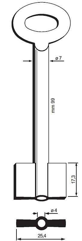 Afbeelding van Silca Dubbelbaardsleutel ijzer 8710DT