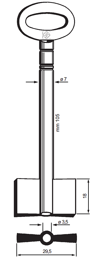 Afbeelding van Silca Dubbelbaardsleutel ijzer 8711