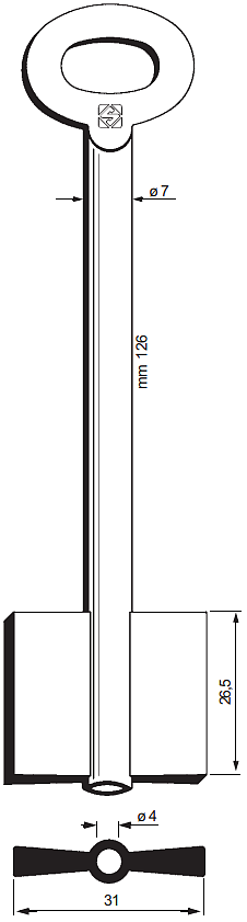 Afbeelding van Silca Dubbelbaardsleutel ijzer 8913/1