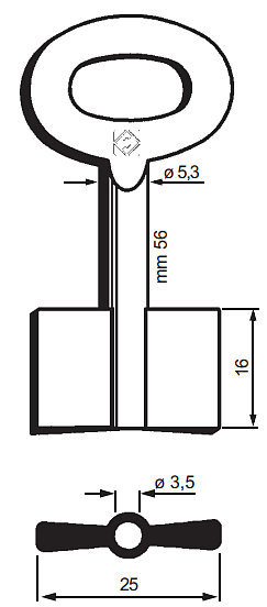Afbeelding van Silca Dubbelbaardsleutel ijzer 8956