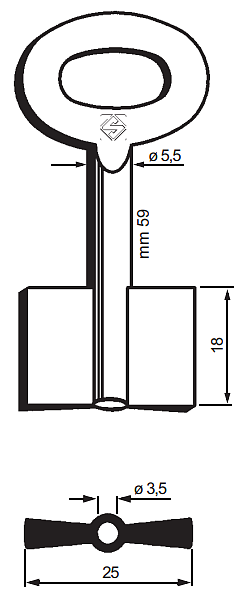 Afbeelding van Silca Dubbelbaardsleutel ijzer 8958