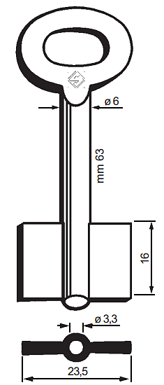 Afbeelding van Silca Dubbelbaardsleutel ijzer 8963