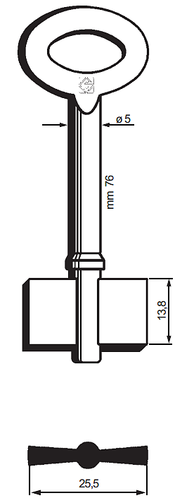 Afbeelding van Silca Dubbelbaardsleutel ijzer G86K