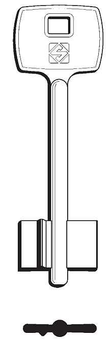 Afbeelding van Silca Klaviersleutel brass 5CB3