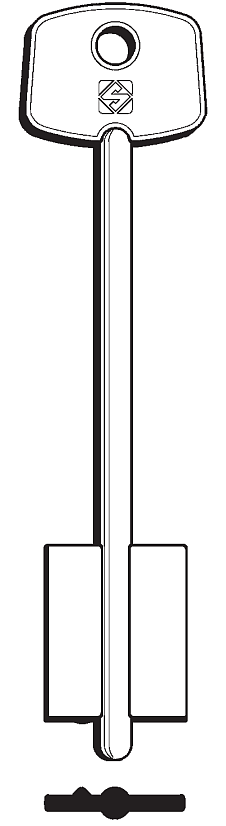 Afbeelding van Silca Klaviersleutel brass 5DVN26