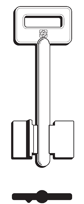 Afbeelding van Silca Klaviersleutel brass 5ERV3