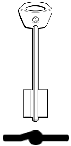 Afbeelding van Silca Klaviersleutel brass 5EY34