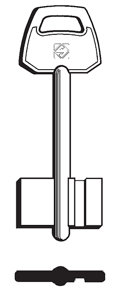 Afbeelding van Silca Klaviersleutel brass 5EZ2