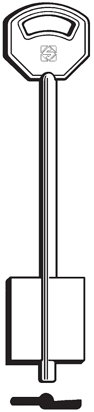 Afbeelding van Silca Klaviersleutel brass 5FEB3