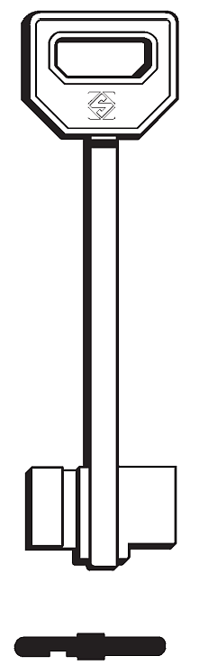 Afbeelding van Silca Klaviersleutel brass 5FI7