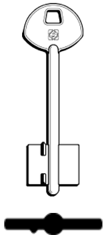 Afbeelding van Silca Klaviersleutel brass 5GUN3