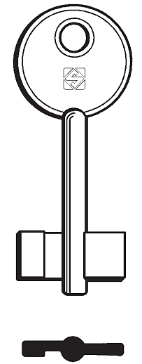 Afbeelding van Silca Klaviersleutel brass 5ID5