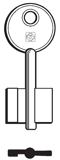 Afbeelding van Silca Klaviersleutel brass 5ID7