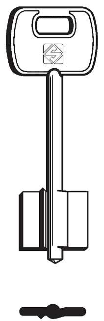 Afbeelding van Silca Klaviersleutel brass 5IE9