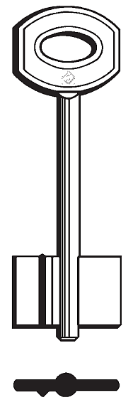 Afbeelding van Silca Klaviersleutel brass 5JW1