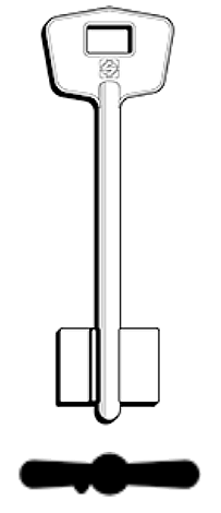 Afbeelding van Silca Klaviersleutel brass 5KLE1