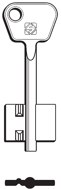 Afbeelding van Silca Klaviersleutel brass 5KRC1