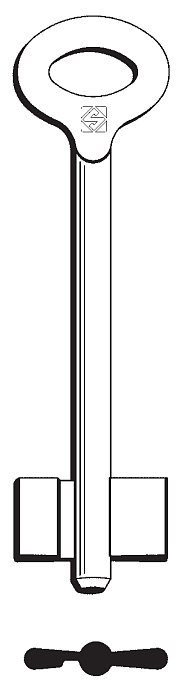 Afbeelding van Silca Klaviersleutel brass 5LW3