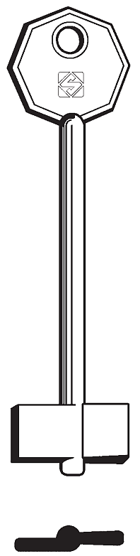 Afbeelding van Silca Klaviersleutel brass 5MT12