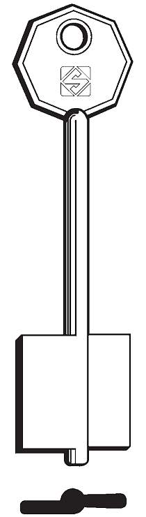 Afbeelding van Silca Klaviersleutel brass 5MT2