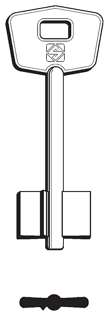 Afbeelding van Silca Klaviersleutel brass 5MT3