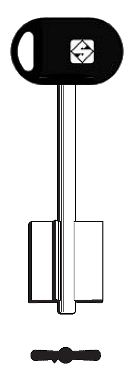 Afbeelding van Silca Klaviersleutel brass 5MT5AP