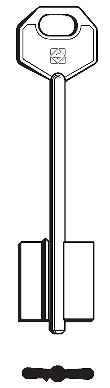 Afbeelding van Silca Klaviersleutel brass 5MT9