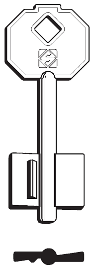 Afbeelding van Silca Klaviersleutel brass 5PF3