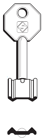 Afbeelding van Silca Klaviersleutel brass 5PT11