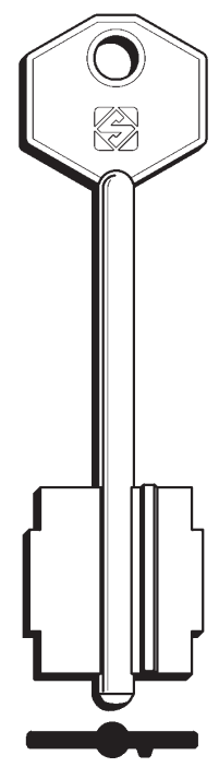 Afbeelding van Silca Klaviersleutel brass 5PT12