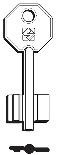 Afbeelding van Silca Klaviersleutel brass 5PT13