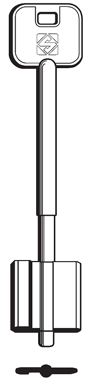 Afbeelding van Silca Klaviersleutel brass 5R11