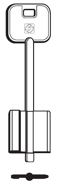 Afbeelding van Silca Klaviersleutel brass 5R3