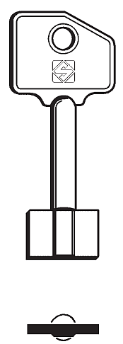 Afbeelding van Silca Klaviersleutel brass 5R7