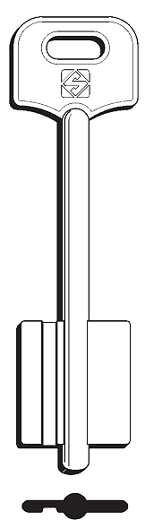Afbeelding van Silca Klaviersleutel brass 5SAS3