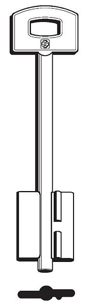 Afbeelding van Silca Klaviersleutel brass 5SCM14