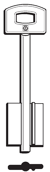 Afbeelding van Silca Klaviersleutel brass 5SCM8