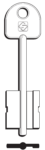 Afbeelding van Silca Klaviersleutel brass 5TSI1