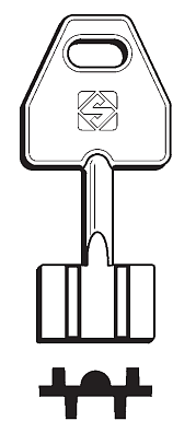 Afbeelding van Silca Klaviersleutel brass 5TU1