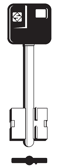 Afbeelding van Silca Klaviersleutel brass 5YA18P