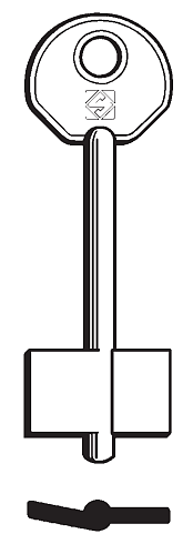 Afbeelding van Silca Klaviersleutel brass 5ZM2