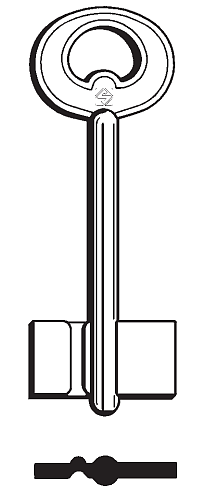 Afbeelding van Silca Klaviersleutel brass DS