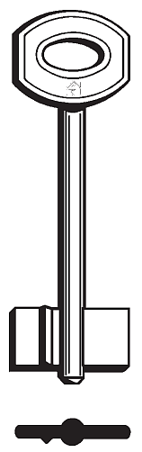 Afbeelding van Silca Klaviersleutel brass JW40